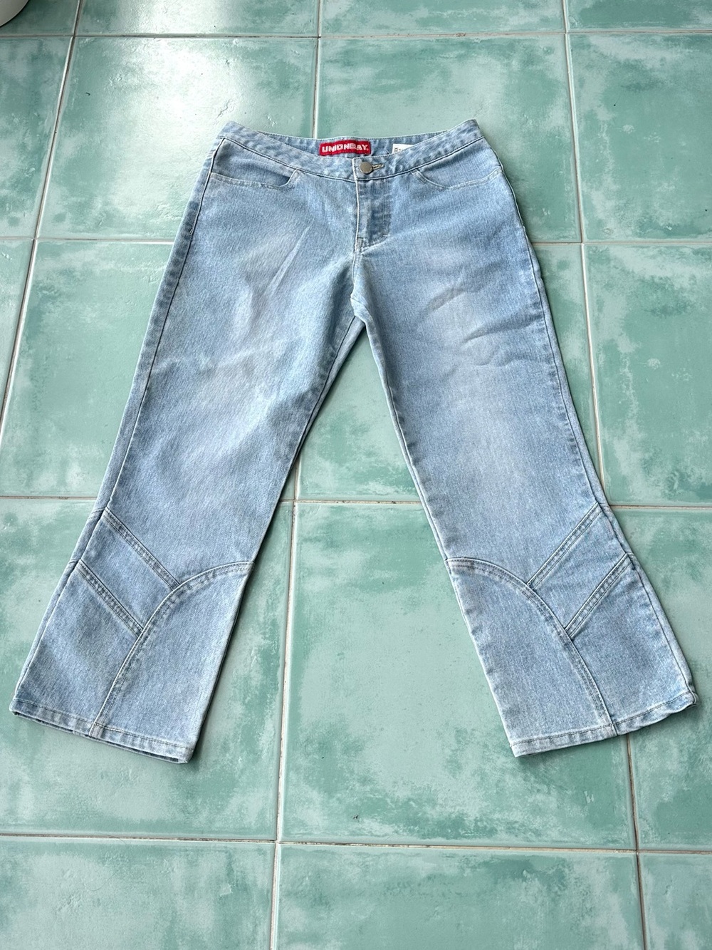 Unionbay Light Wash Y2K Bootcut Capri Jeans Size 3